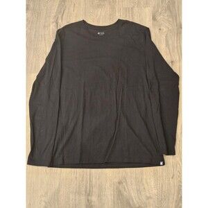 FIGS Mens L Super Soft Long Sleeve Underscrub Shirt Black Pima Cotton